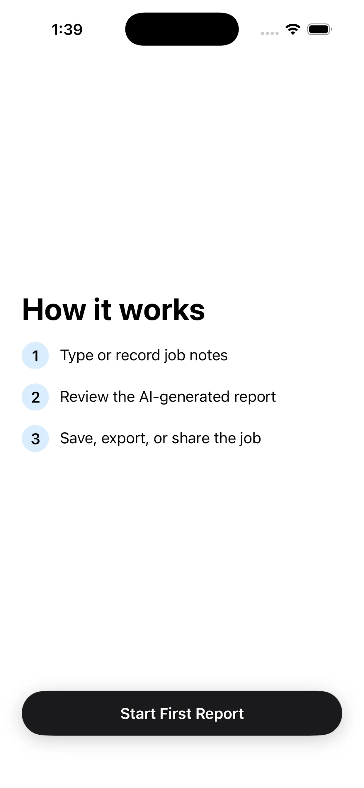 Screenshot of JobNote AI