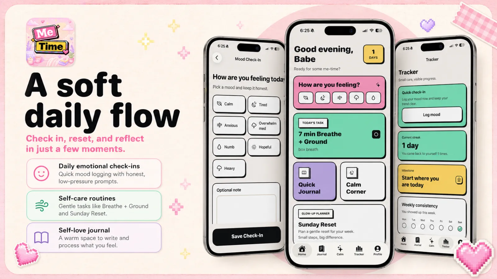 Screenshot of MeTime: Self Care for Women