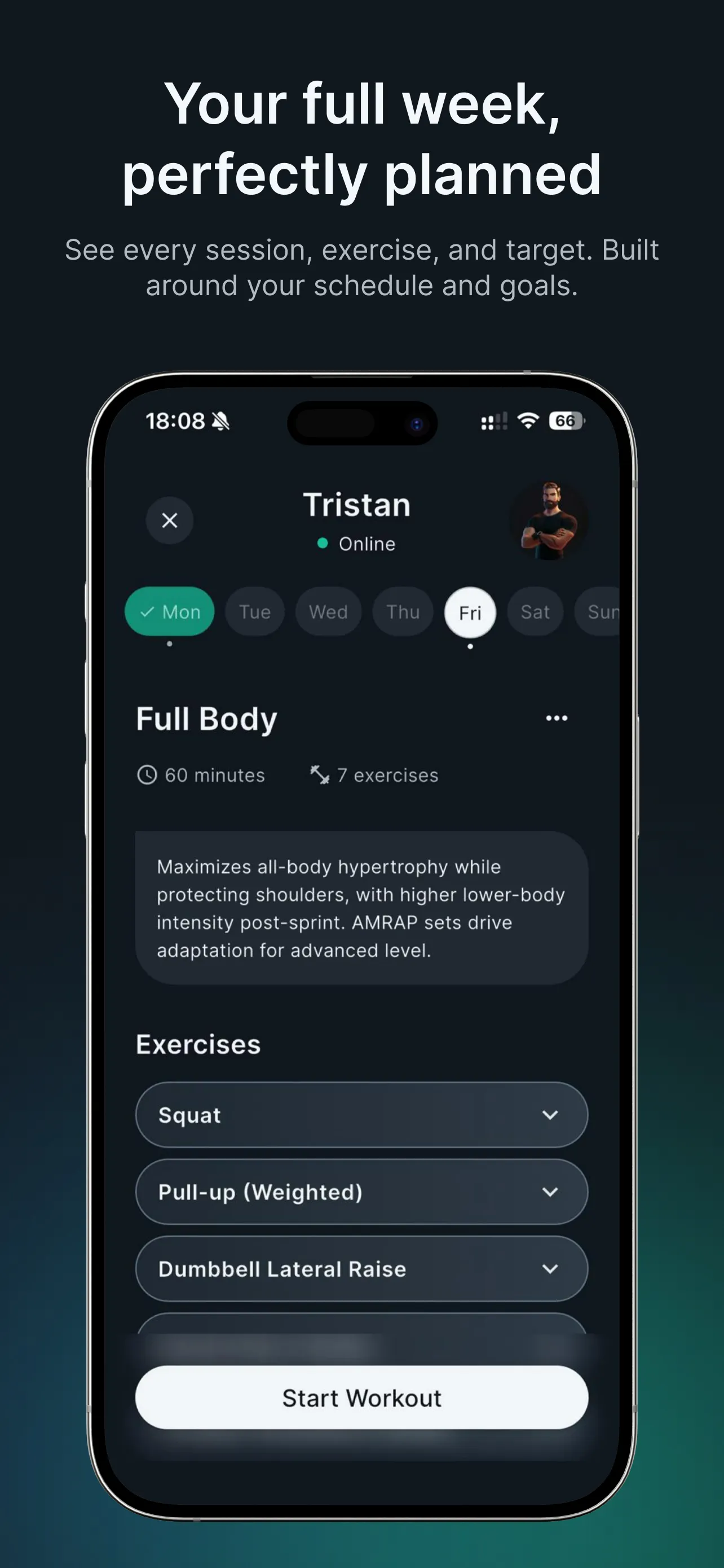 Screenshot of MuscleMind