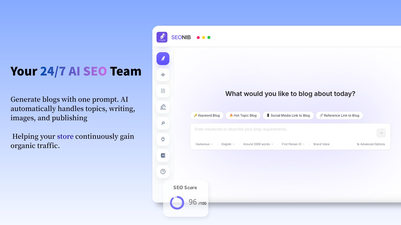 Screenshot of SEONIB