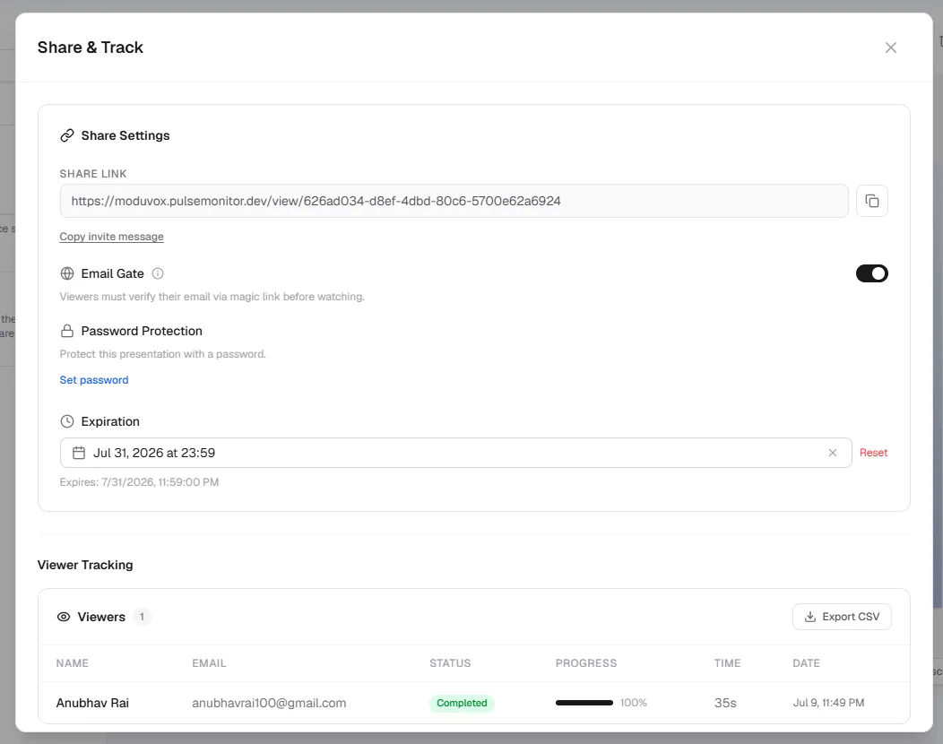 Screenshot of Moduvox