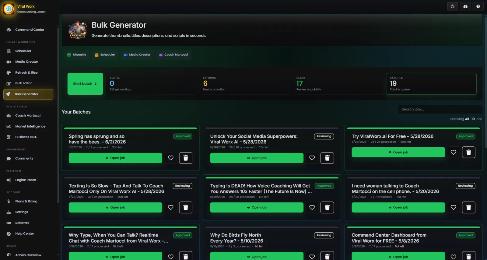 Screenshot of Viral Worx Studio