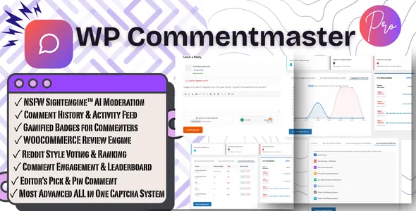 Screenshot of Commvatar - Custom Avatars, Captcha & Comment Socialiser Wordpress Plugin