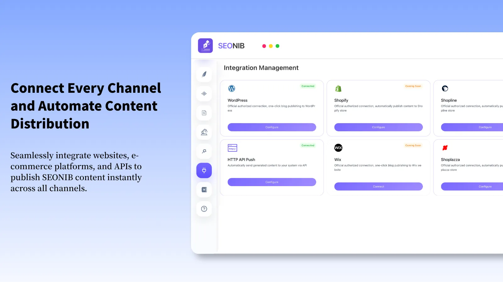 Screenshot of SEONIB