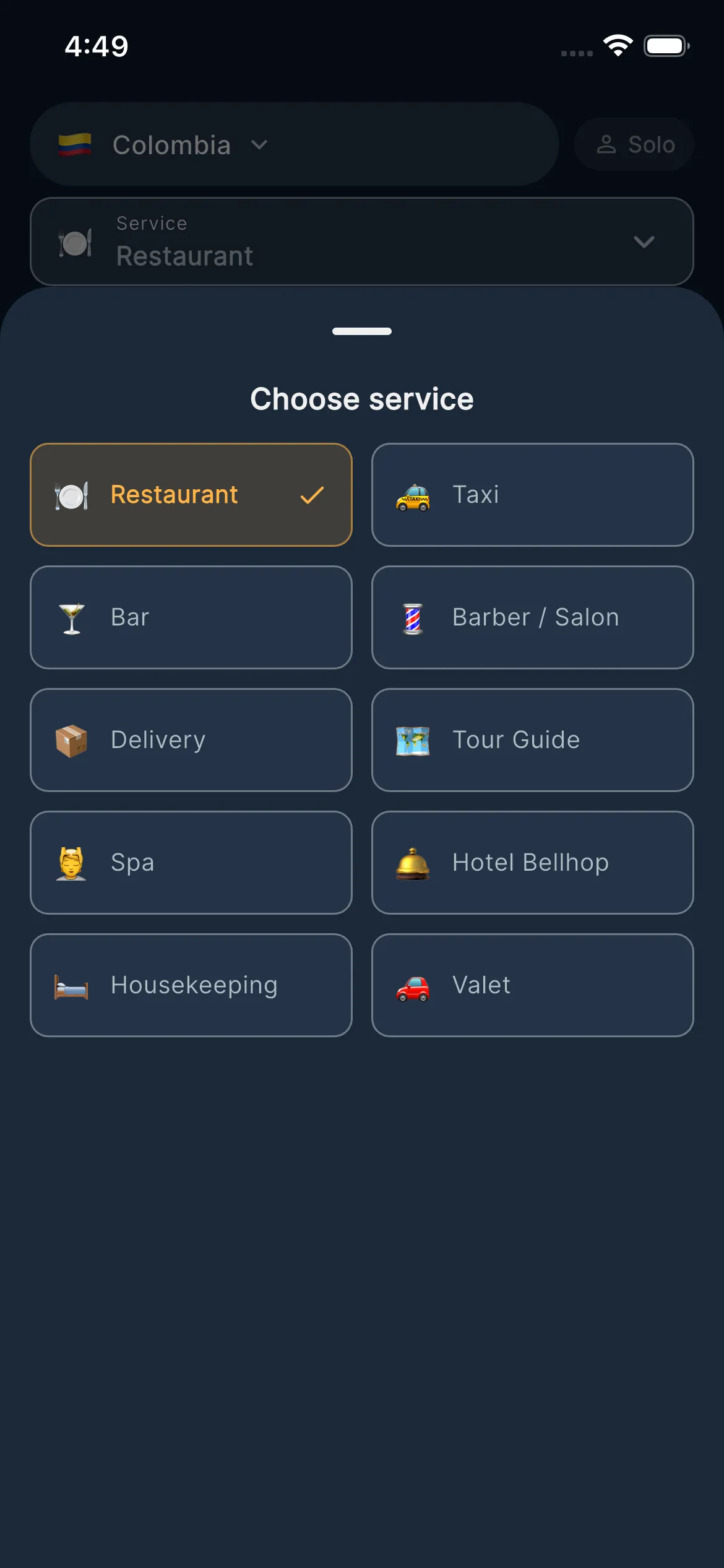 Screenshot of Travel Tip Calculator