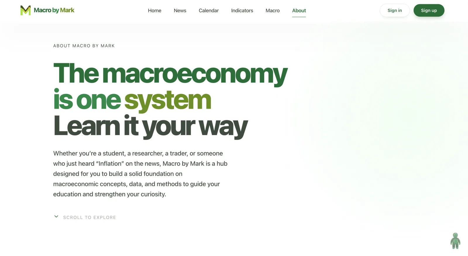 Screenshot of Macro by Mark