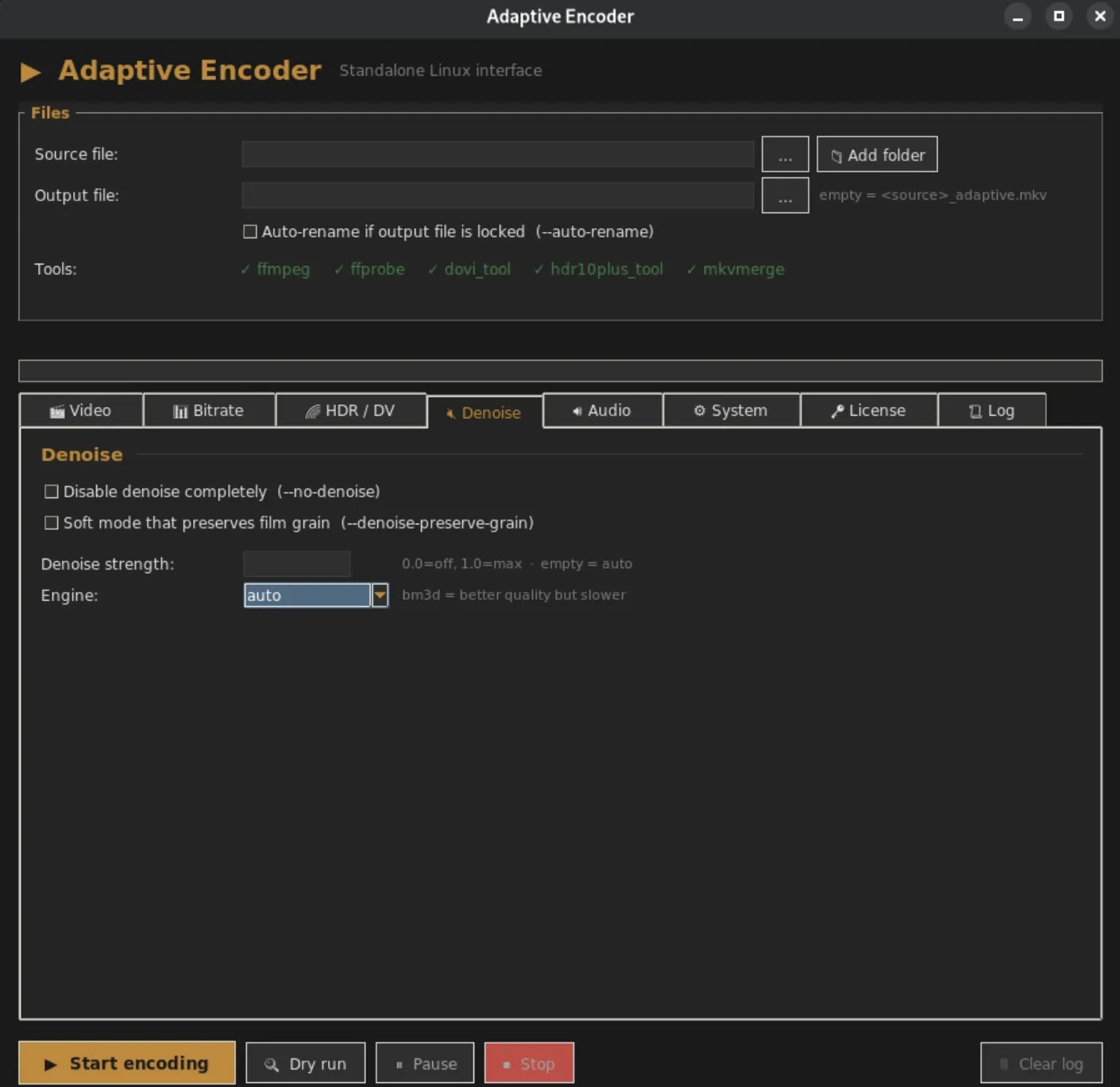 Screenshot of Adaptive Video Encoder