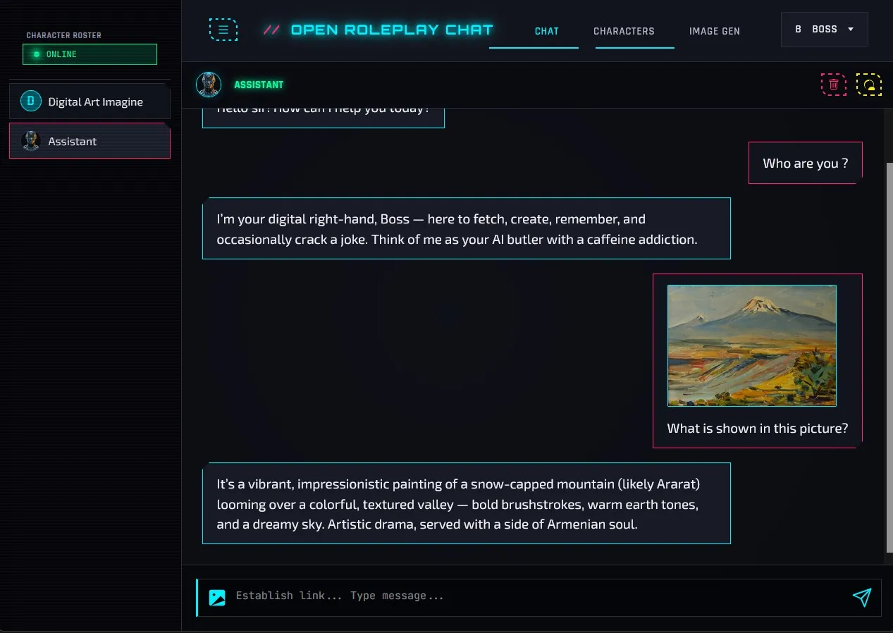 Screenshot of Open Roleplay Chat