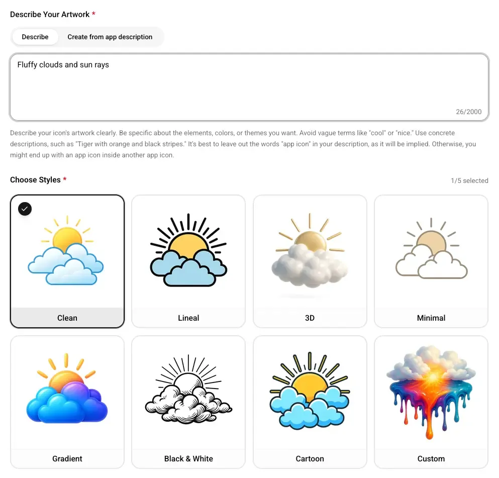 Screenshot of IconSprint