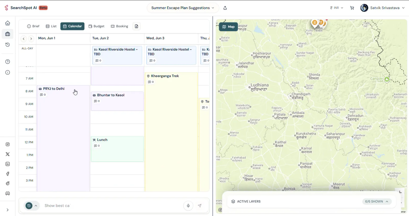 Screenshot of SearchSpot AI