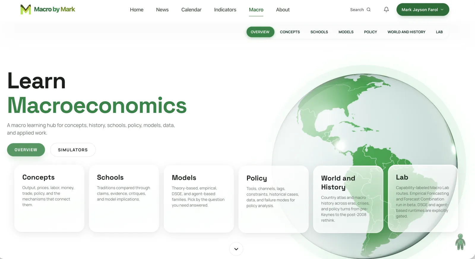 Screenshot of Macro by Mark