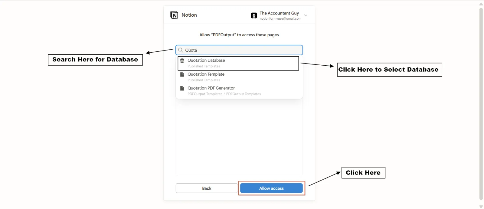 Screenshot of PDFOutput