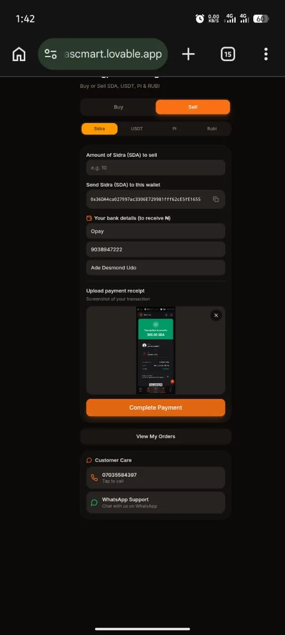 Screenshot of Mascmart