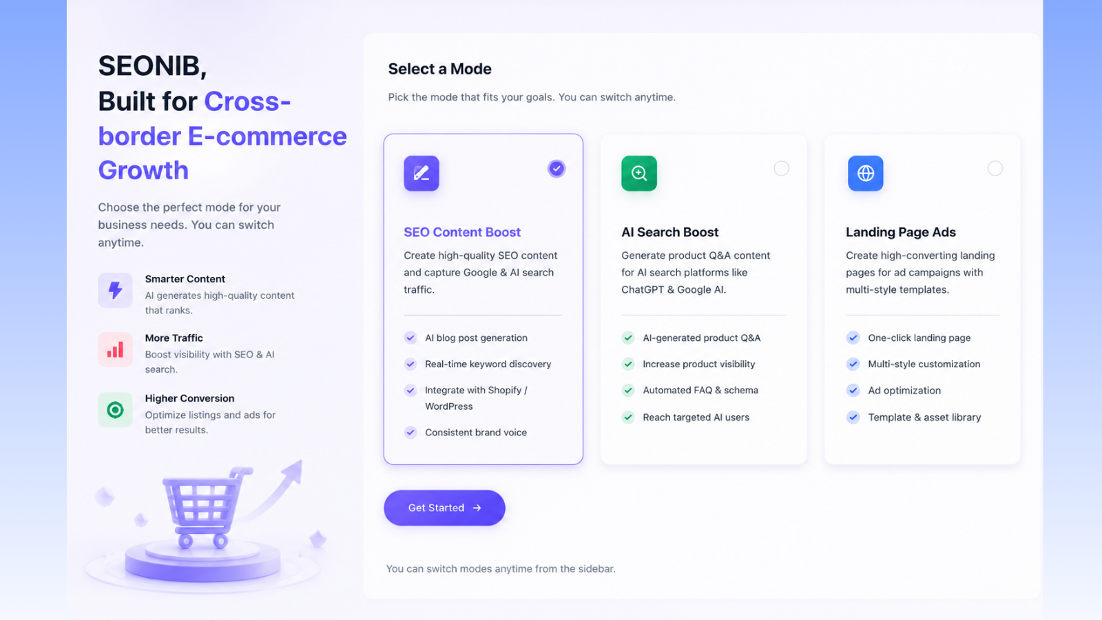 Screenshot of SEONIB