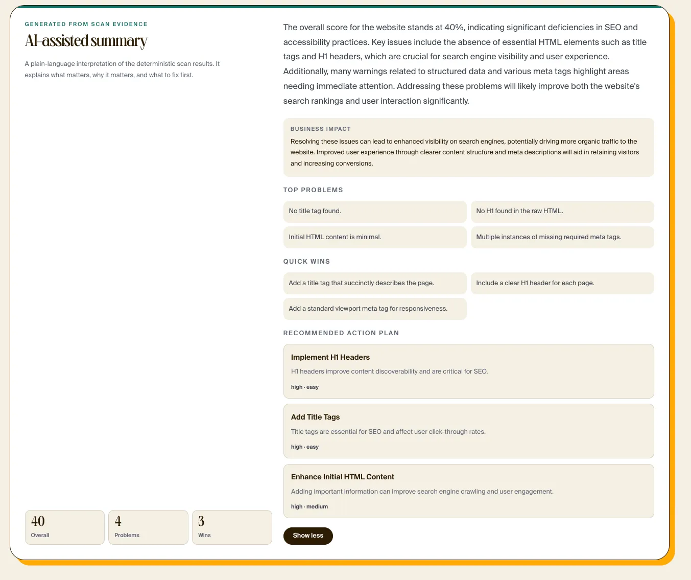 Screenshot of AI Visibility Checker