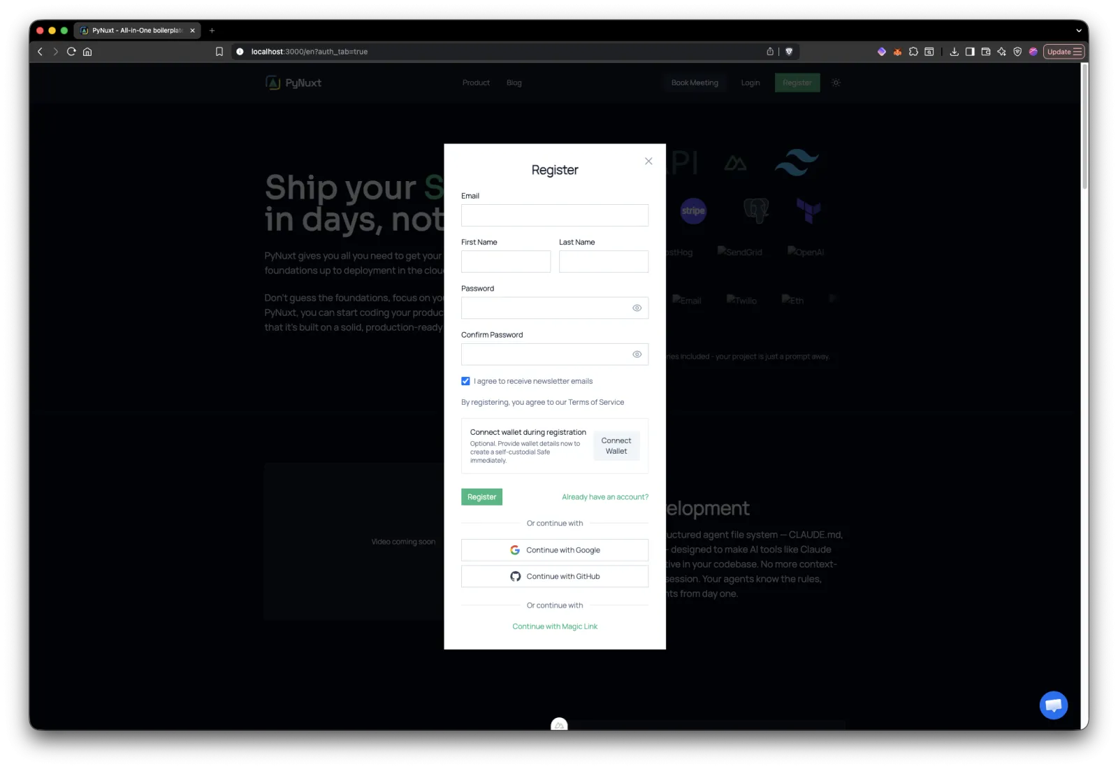 Screenshot of PyNuxt