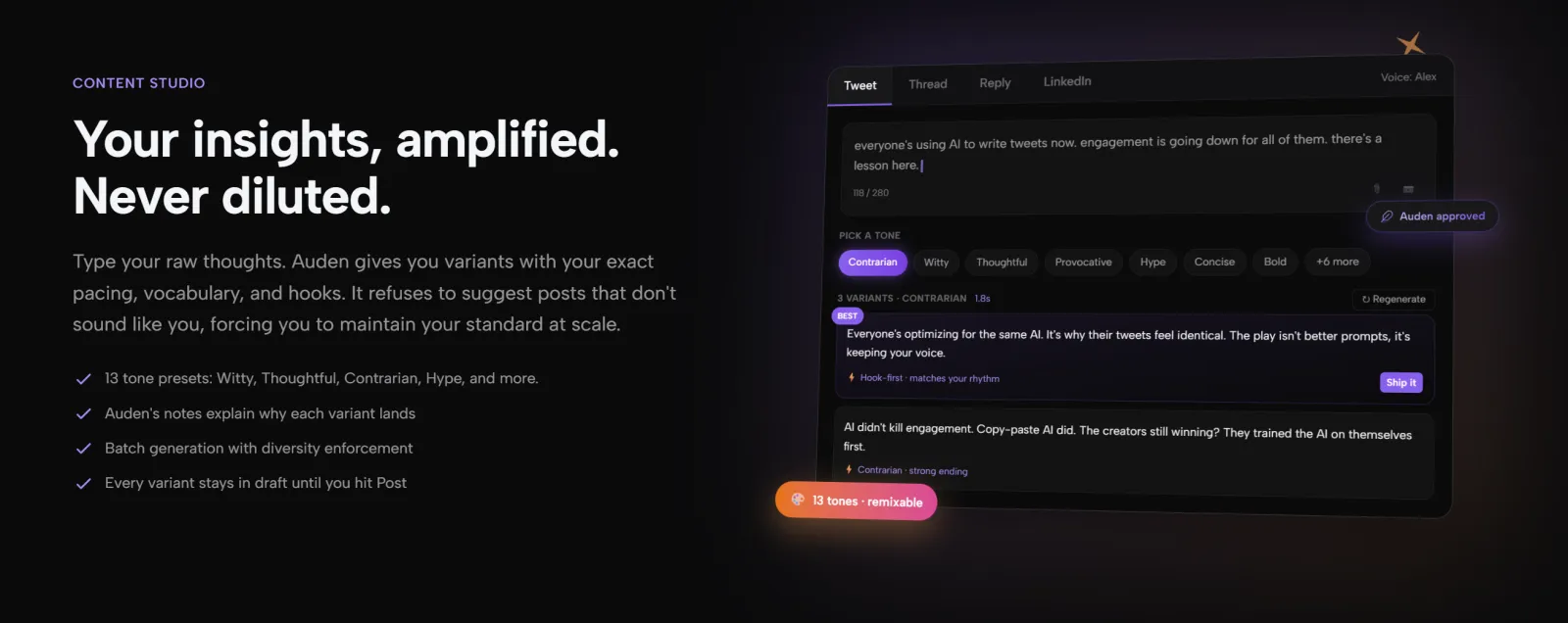 Screenshot of VoiceMOAT