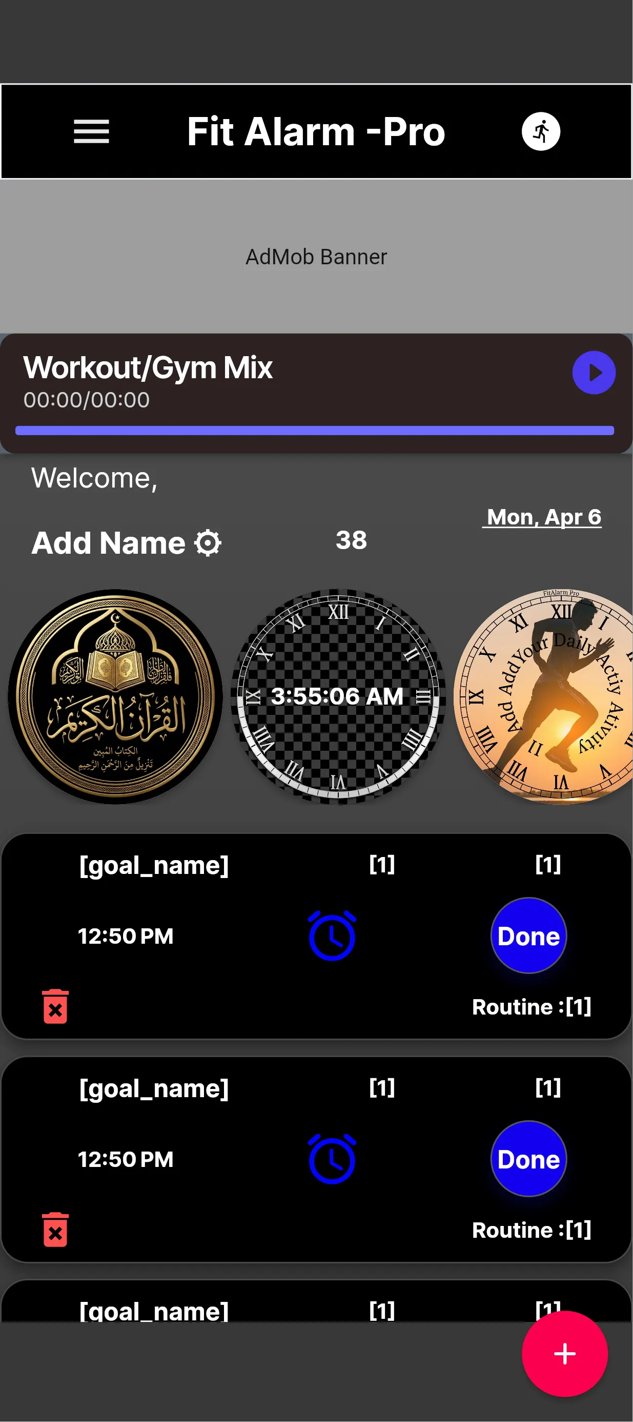 Screenshot of FitAlarm Pro: Your Ultimate Fitness & Wellness Hub