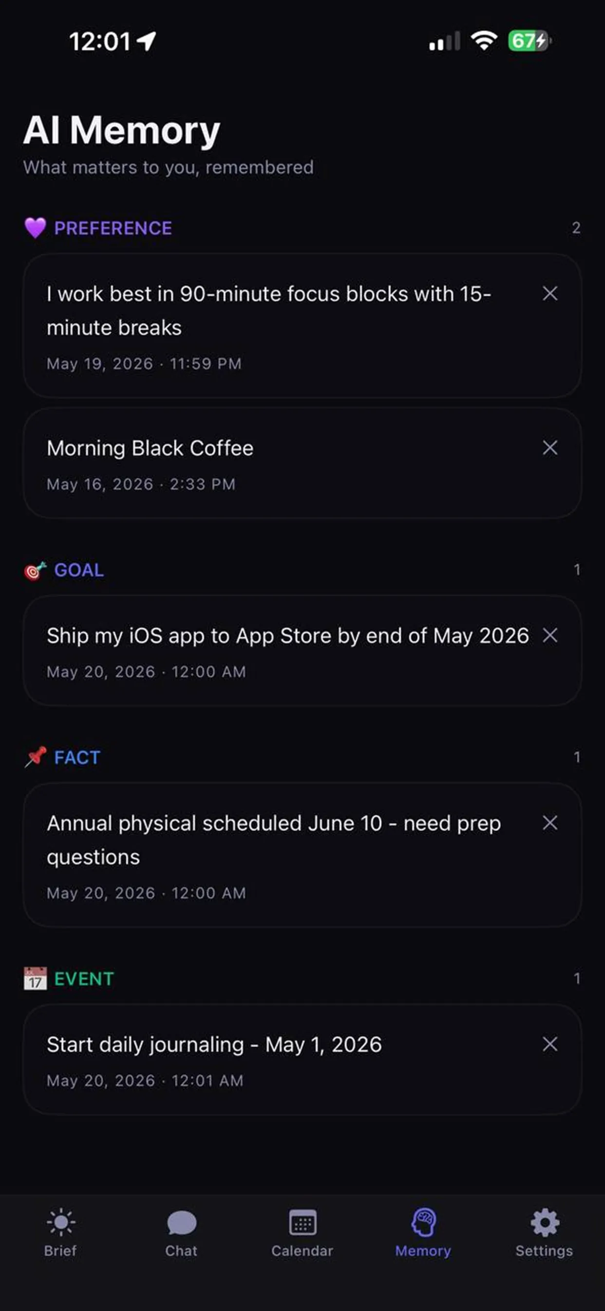 Screenshot of AI Life OS
