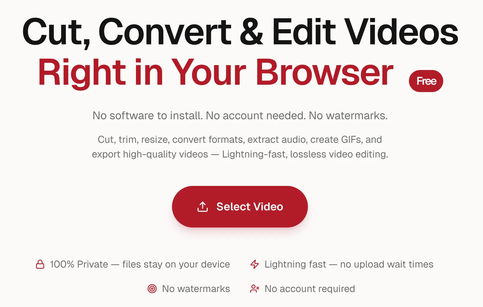 Screenshot of Qcut