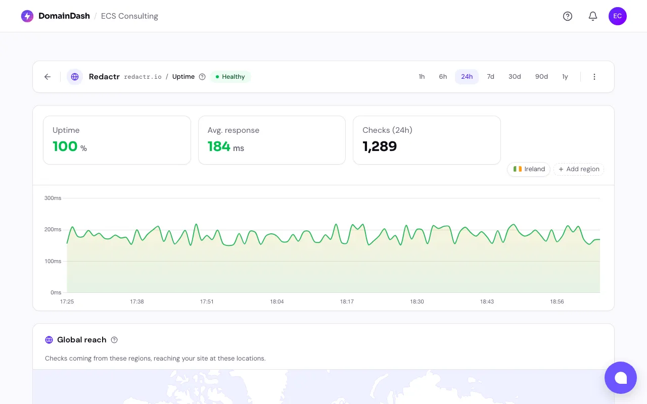 Screenshot of DomainDash