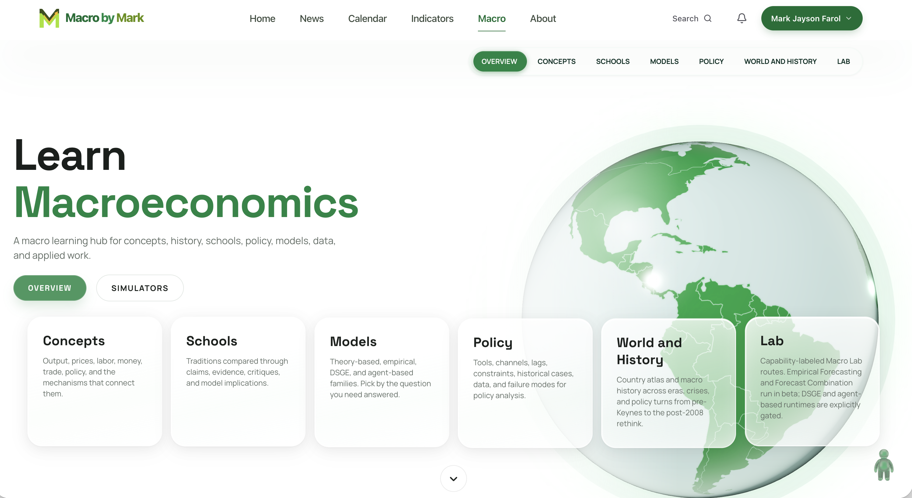 Screenshot of Macro by Mark