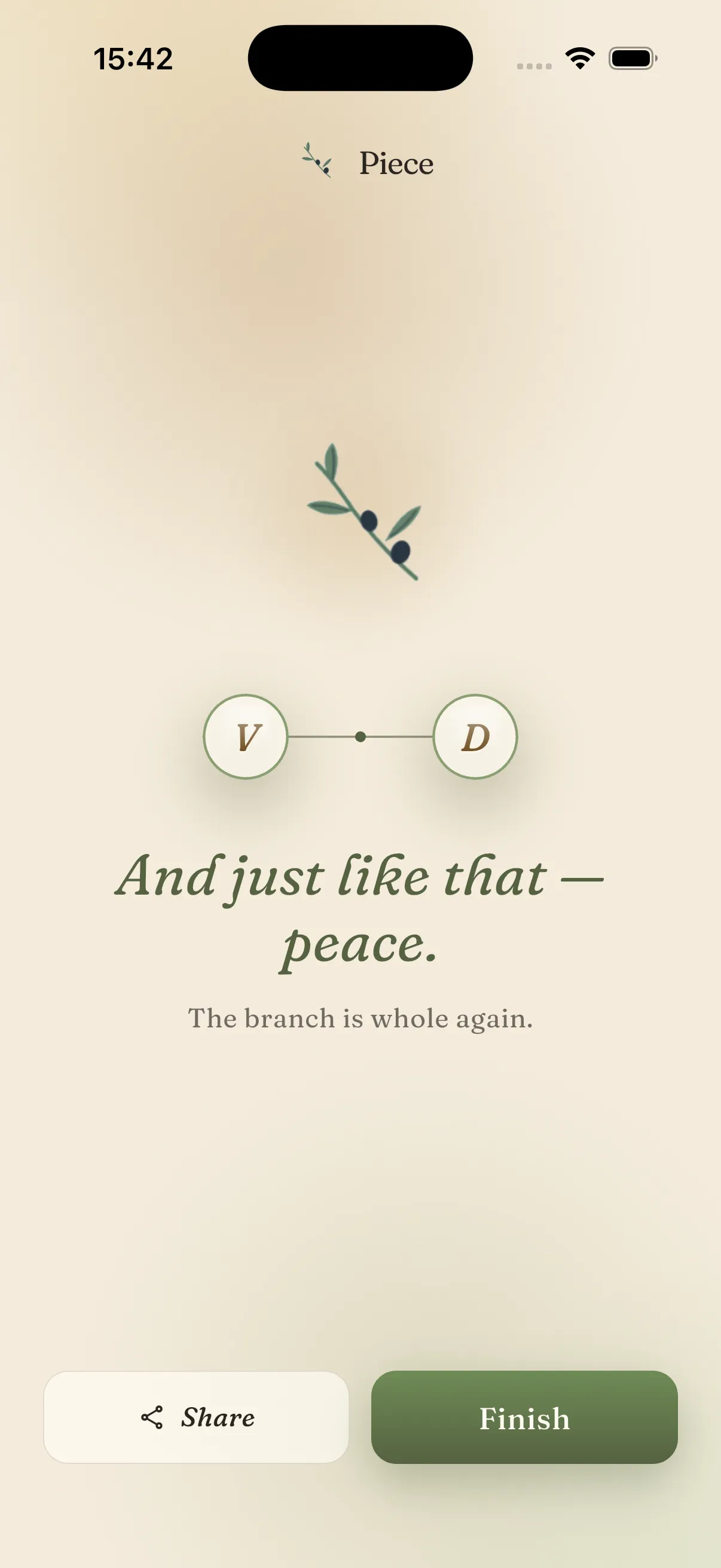 Screenshot of Piece