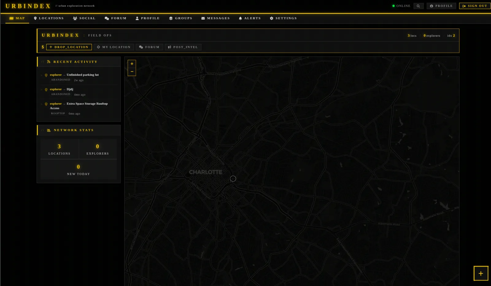 Screenshot of Urbindex