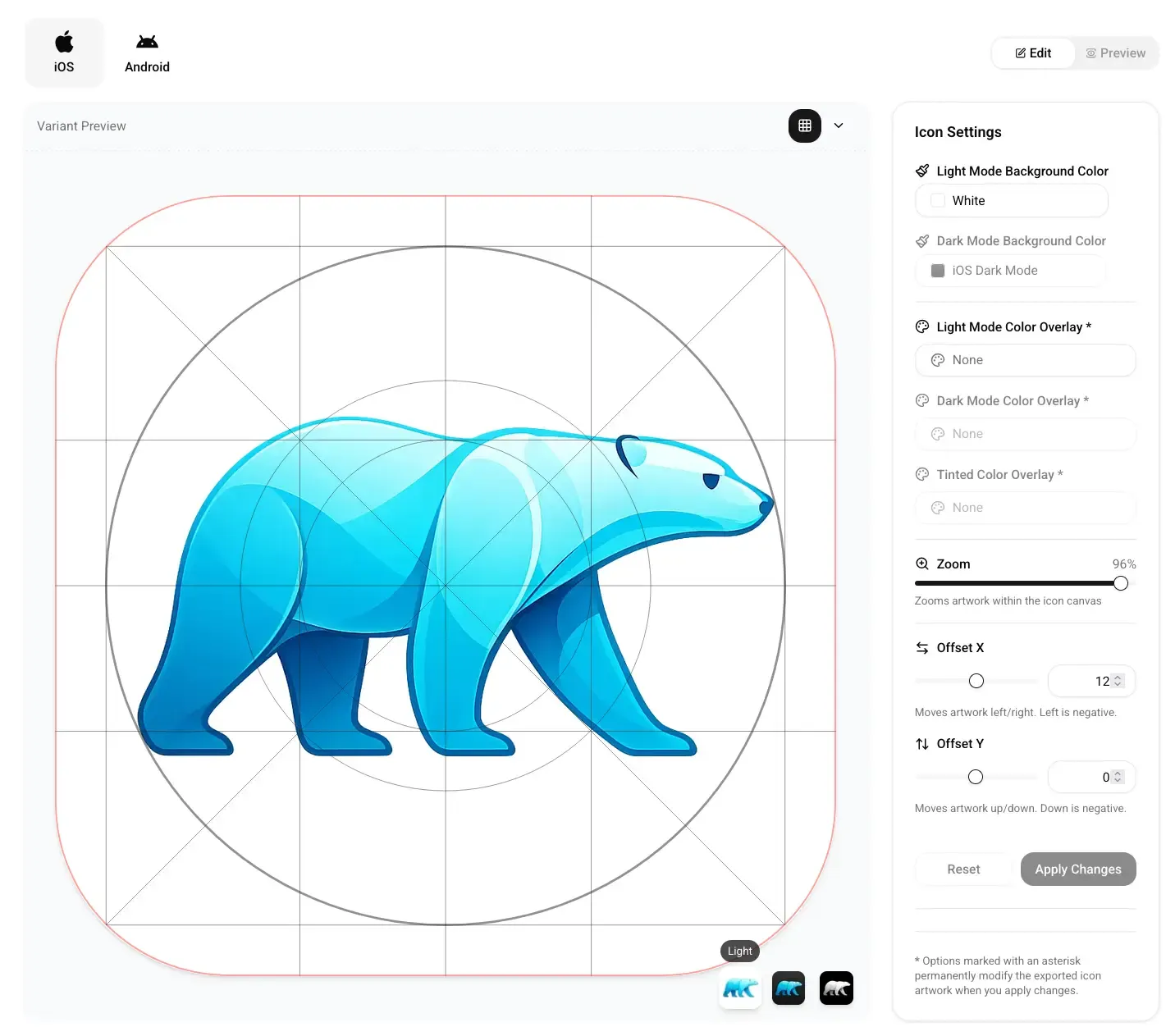 Screenshot of IconSprint