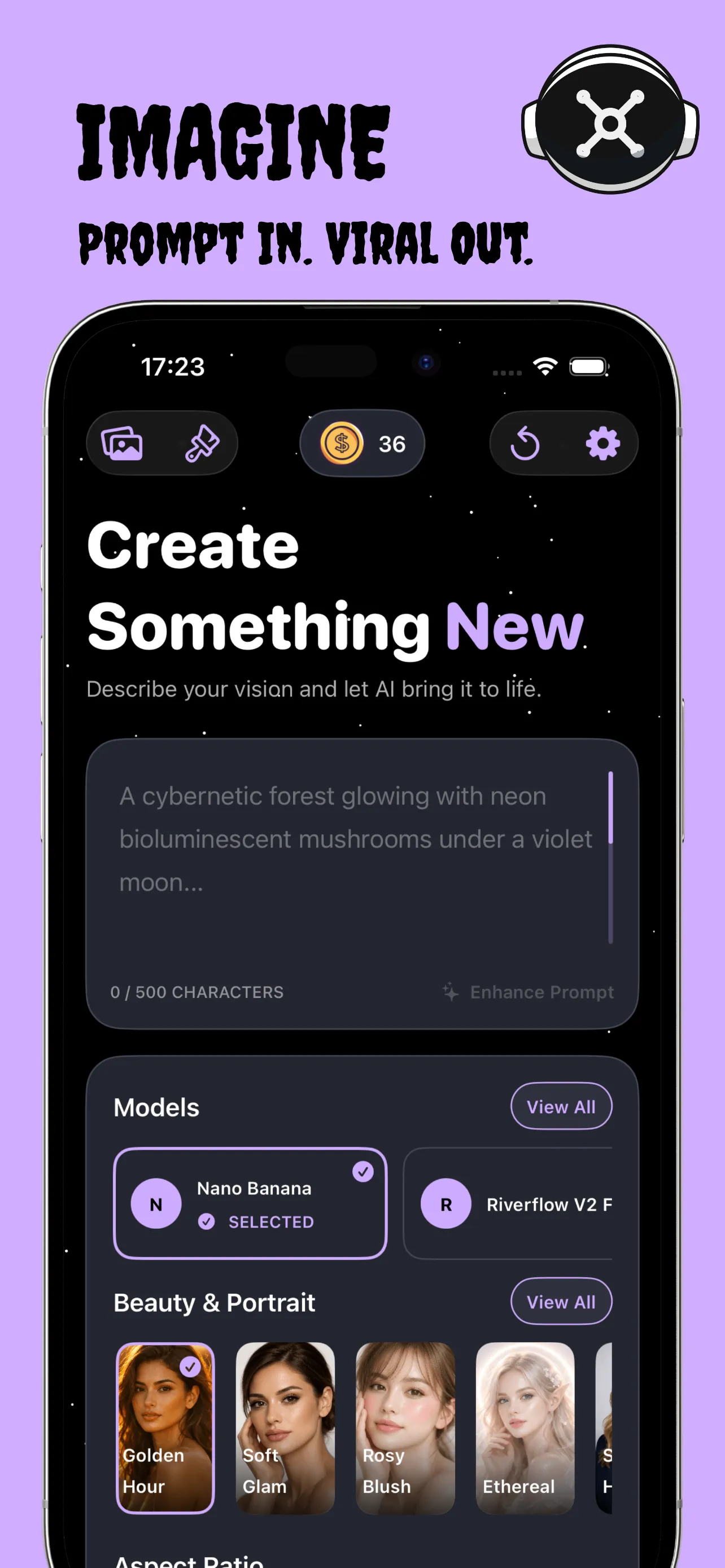 Screenshot of Imagine AI Studio