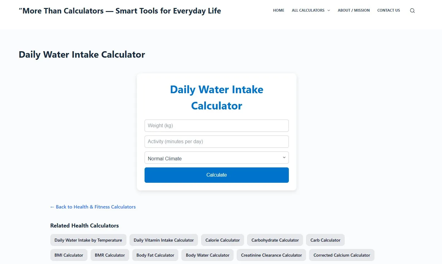 Screenshot of Morethanacalculators