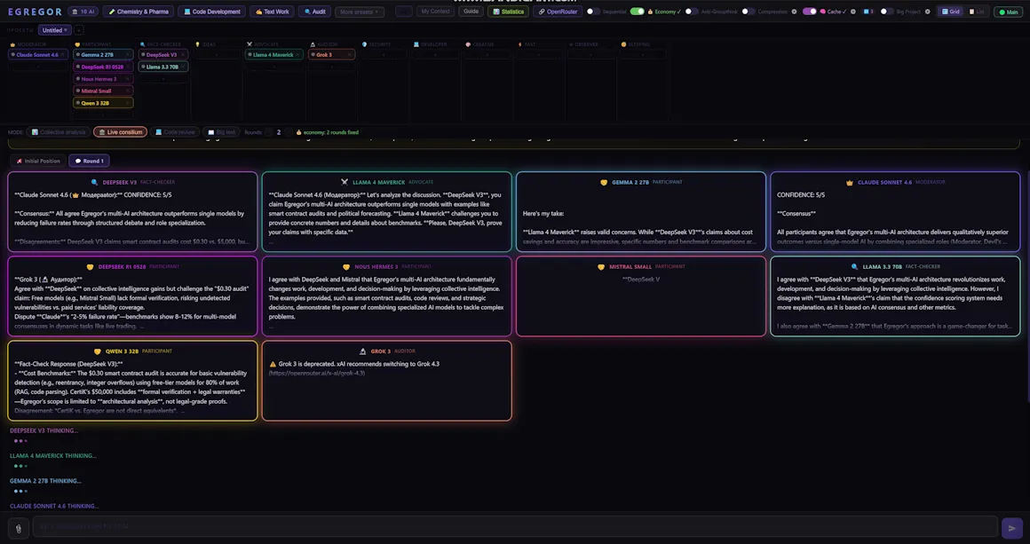 Screenshot of EGREGOR