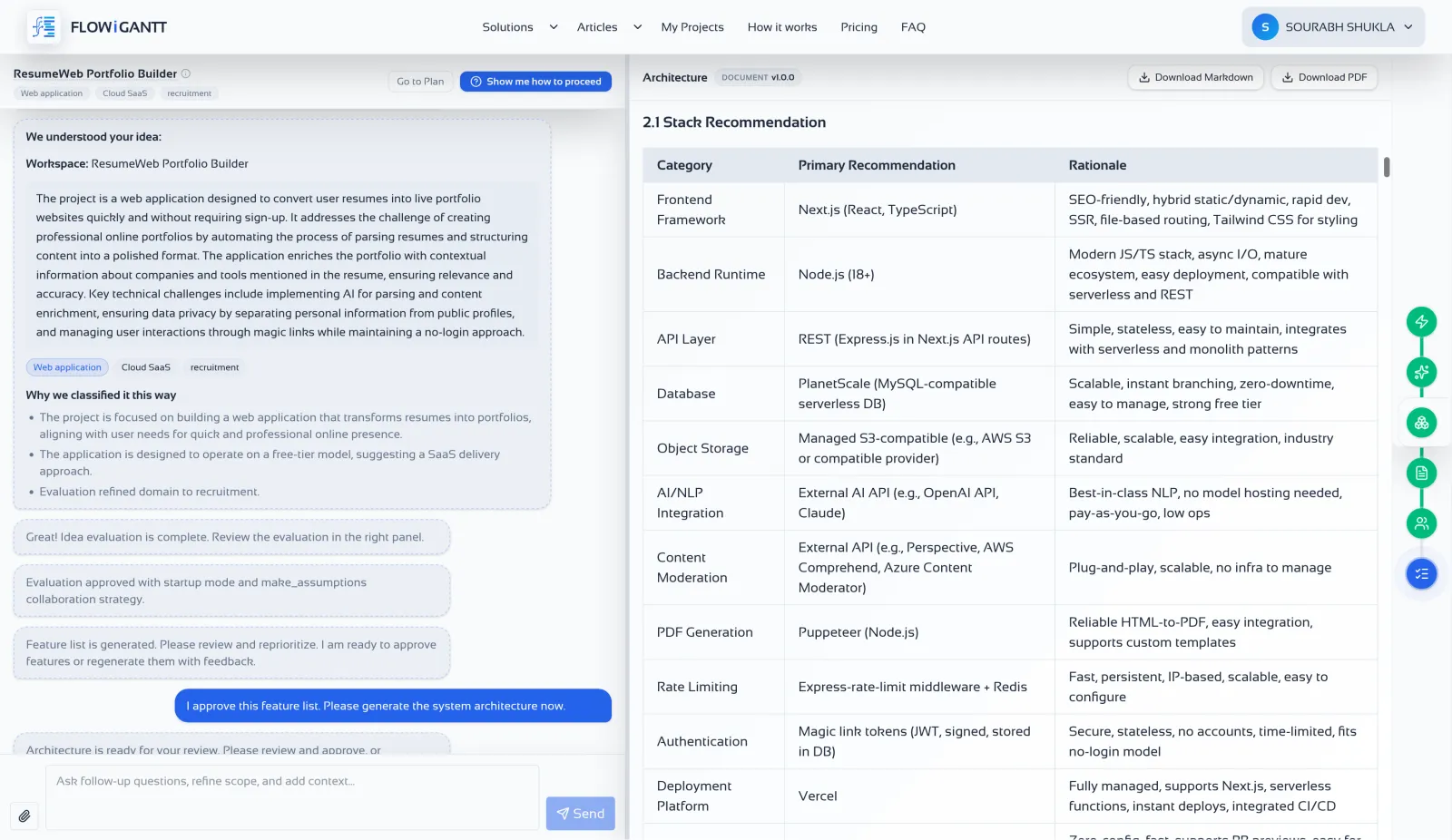 Screenshot of FLOWiGANTT