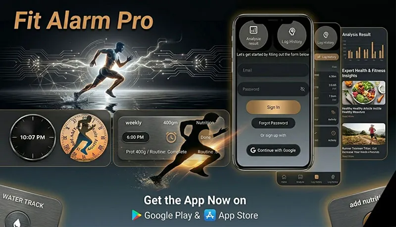 Screenshot of FitAlarm Pro: Your Ultimate Fitness & Wellness Hub
