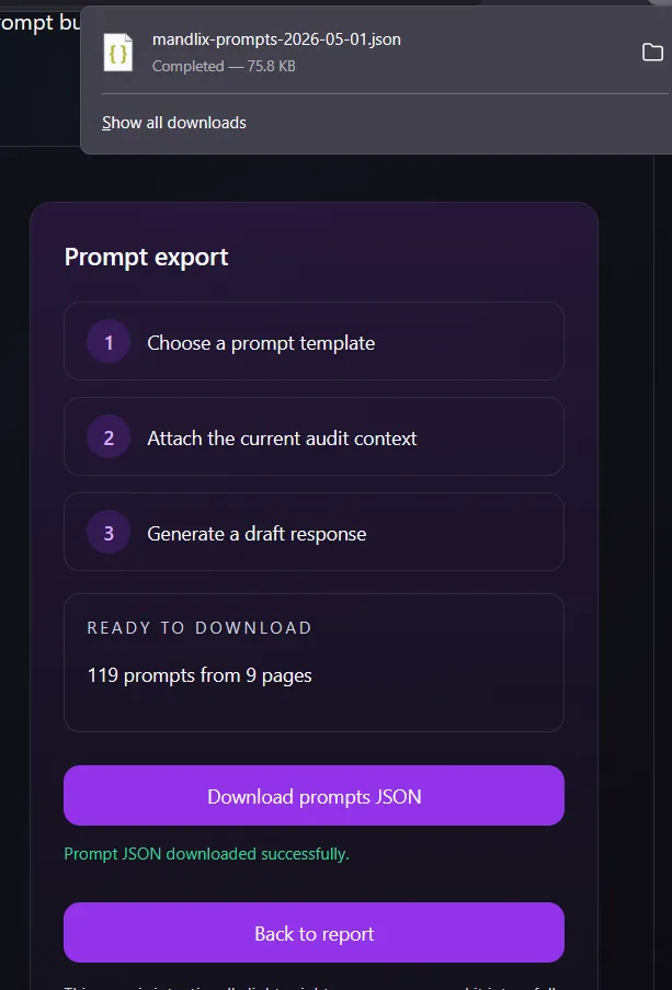 Screenshot of Mandlix
