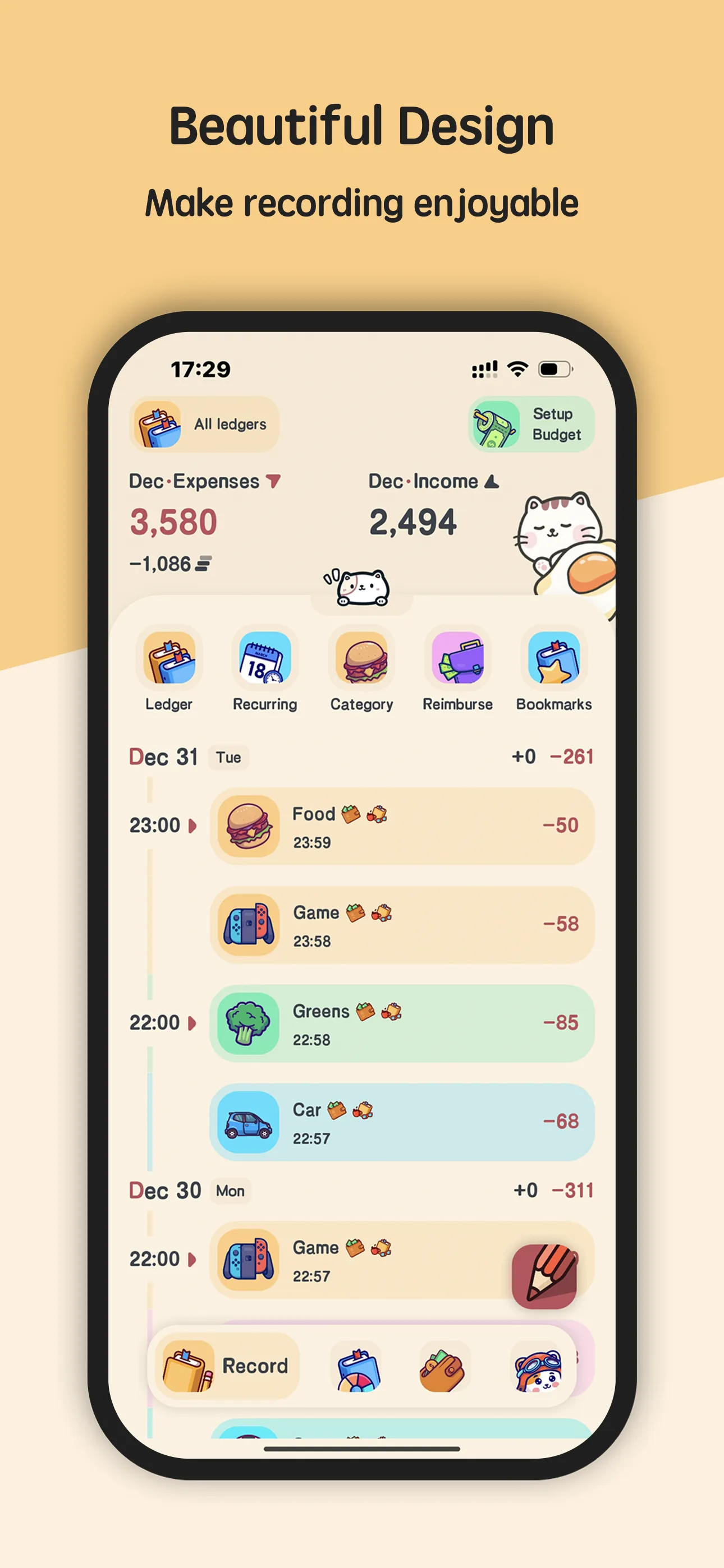 Screenshot of Meow Money Manager