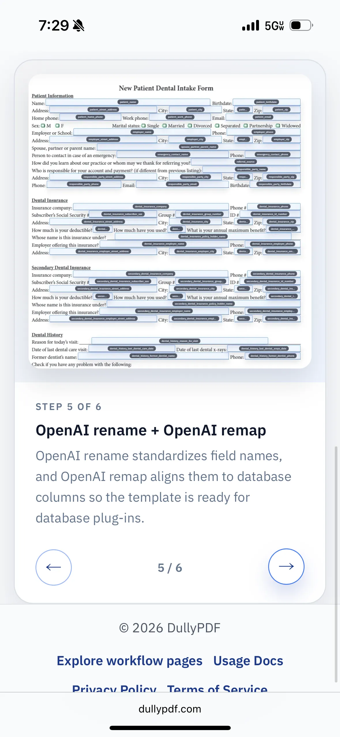 Screenshot of DullyPDF