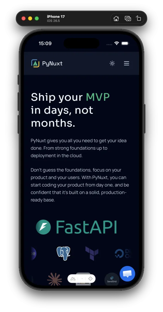 Screenshot of PyNuxt