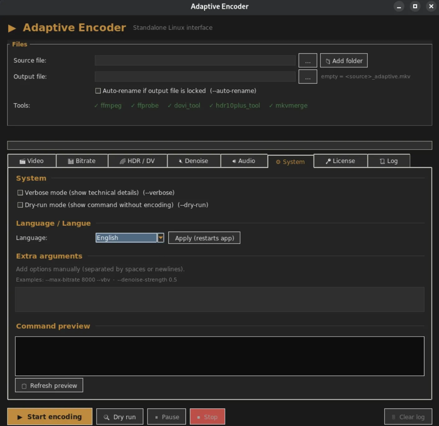 Screenshot of Adaptive Video Encoder