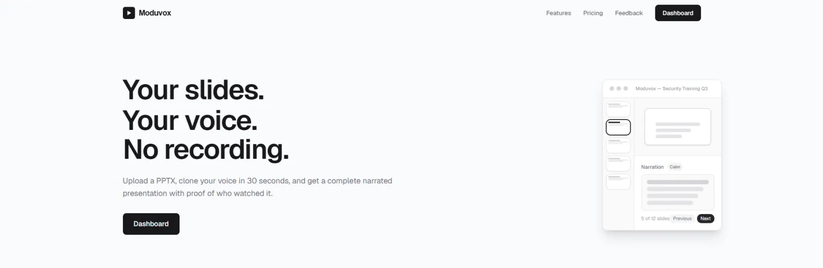 Screenshot of Moduvox