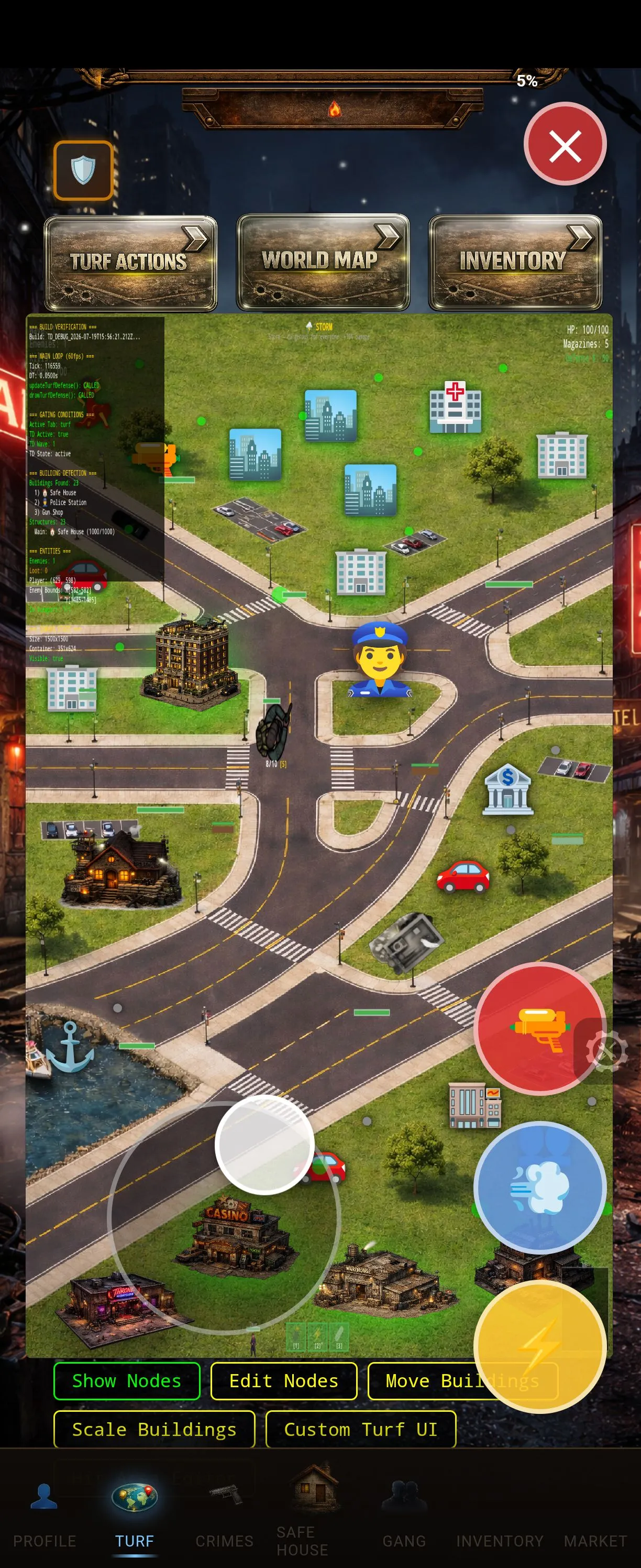 Screenshot of Heatline;Underworld, Real time Online Crime Rpg