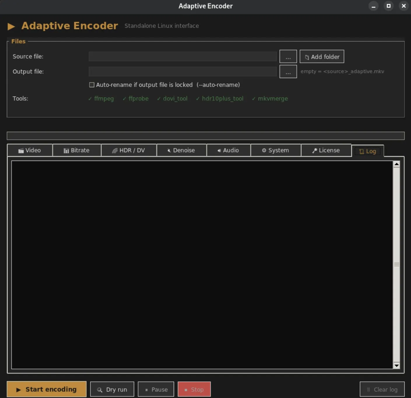 Screenshot of Adaptive Video Encoder