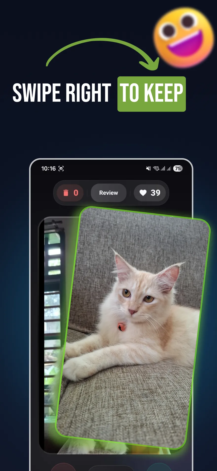 Screenshot of Declutr - Swipe to Delete Unwanted Photos