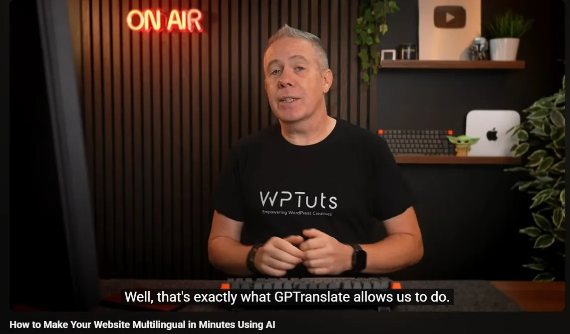 Screenshot of GPTranslate
