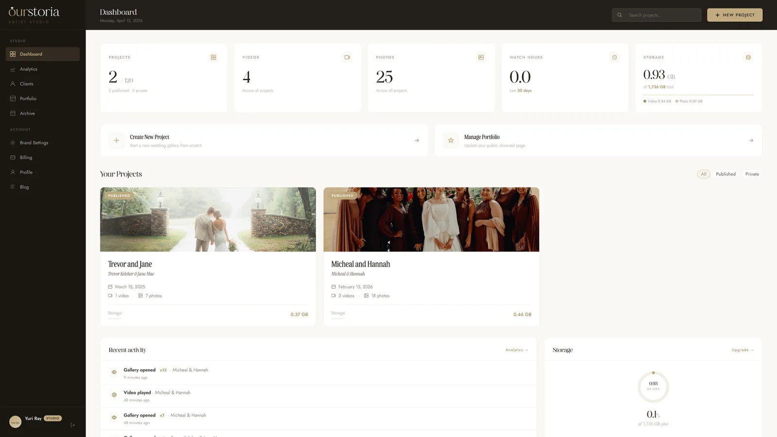 Screenshot of Ourstoria