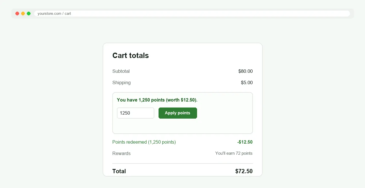 Screenshot of BlueSoftWeb Loyalty & Rewards