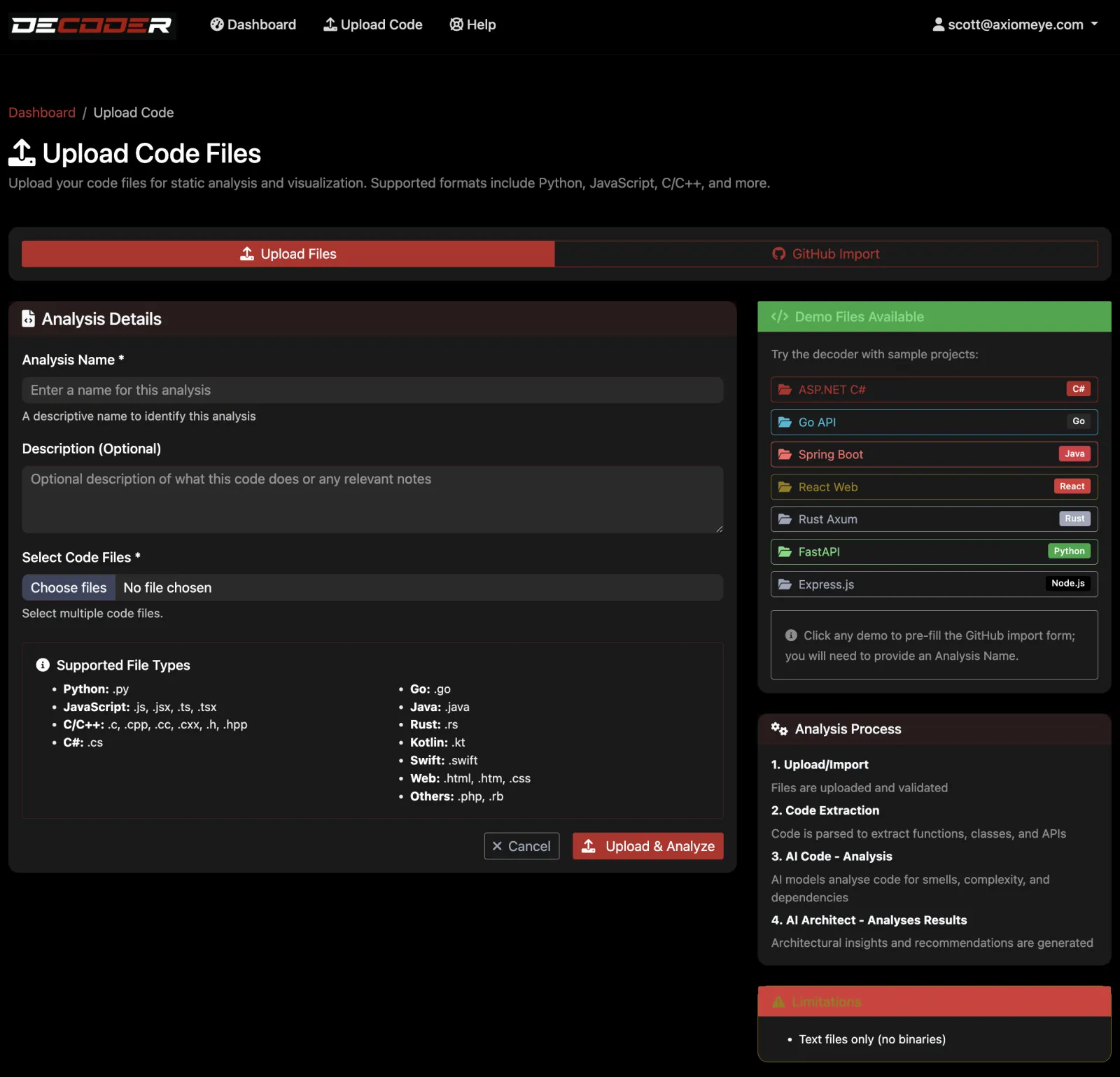 Screenshot of Decoder