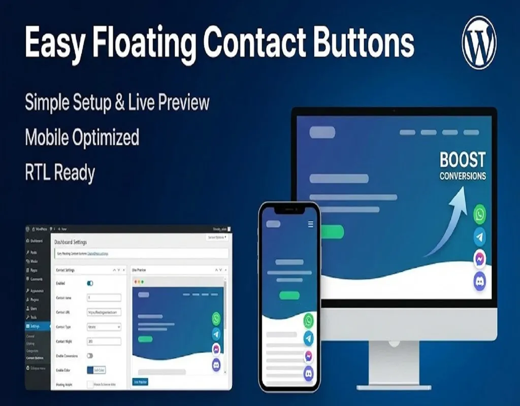 EslamDev Floating Contact Buttons