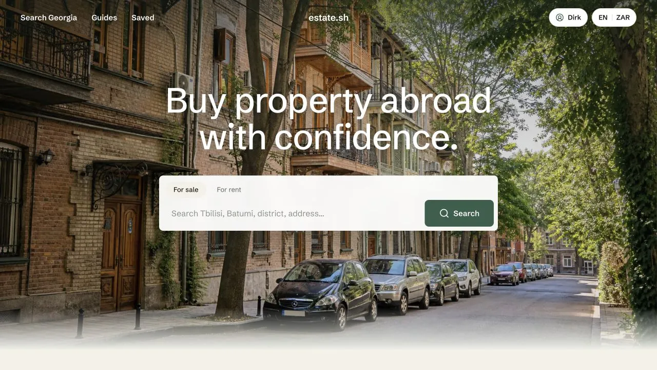 Screenshot of estate.sh