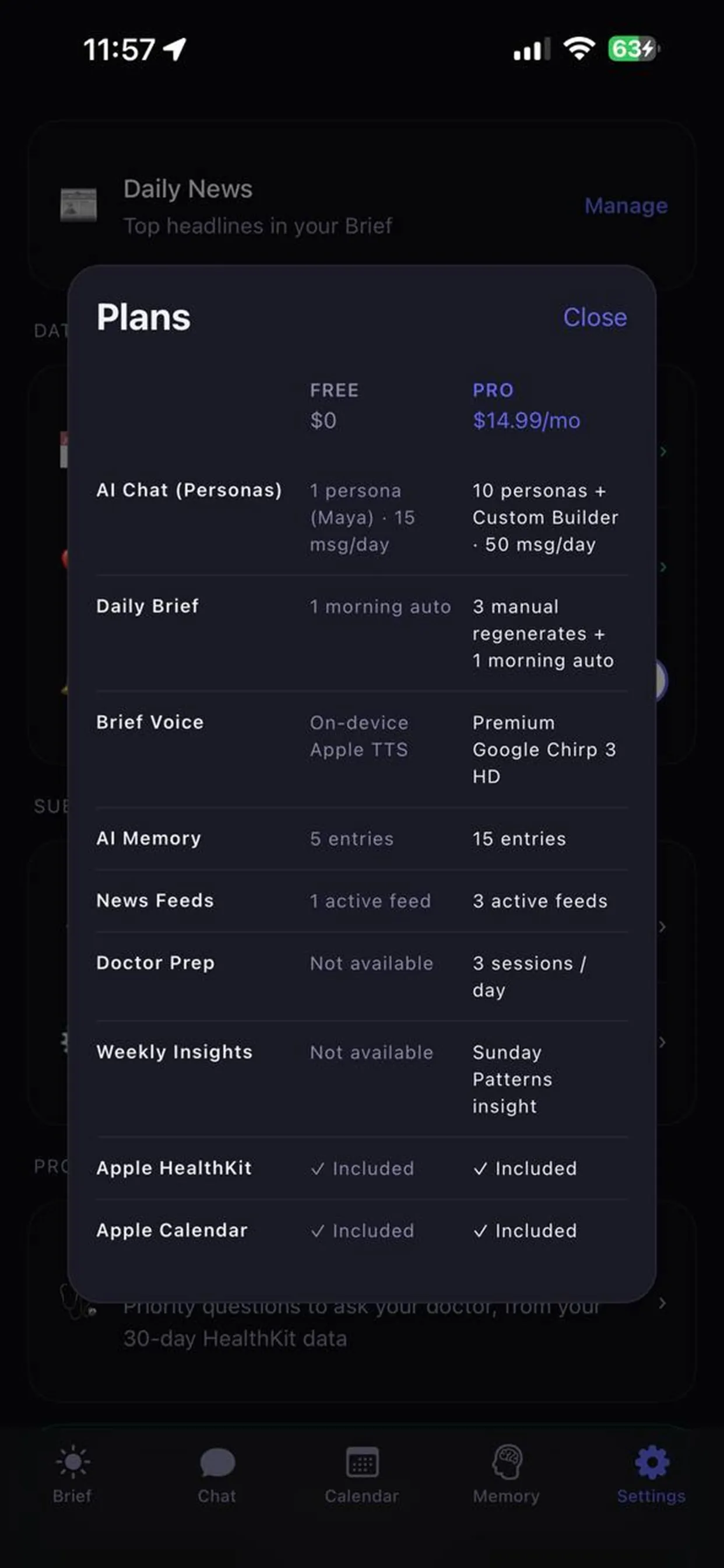 Screenshot of AI Life OS
